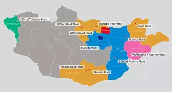 金年会 金字招牌诚信至上承接的蒙古选厂整体服务项目分布图